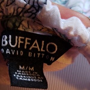 Buffalo David Bitton Pink & Green Floral Blouse